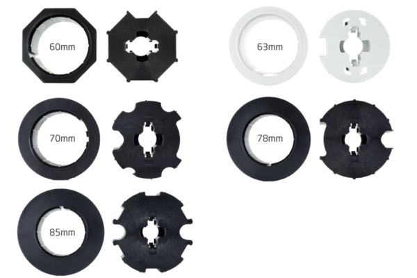 Adapter Buismotor 85mm Rundnut